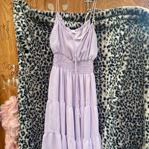 Sheer Lavender spaghetti strap midi sundress by Fredrick’s of Hollywood